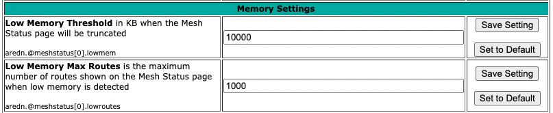 Advanced Configuration - low memory thresholds