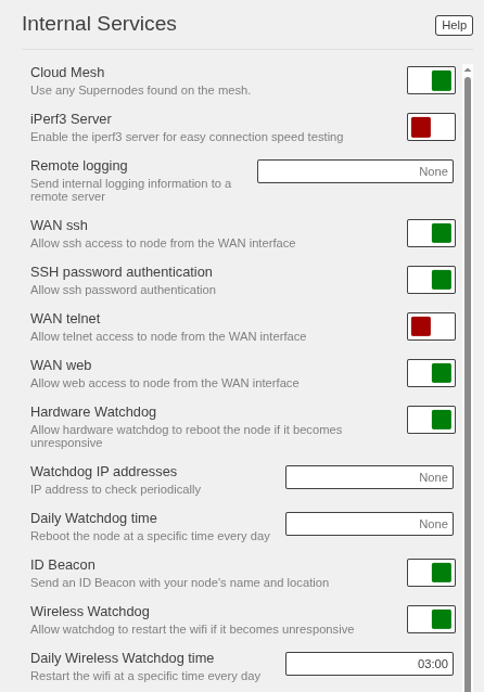 Admin Internal Services