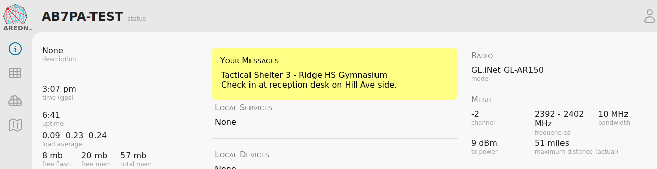 AREDN® Alert Messages