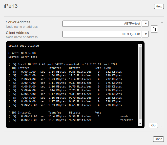 iPerf3 Test