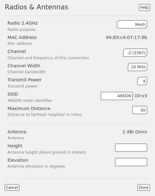 Admin Radio Settings