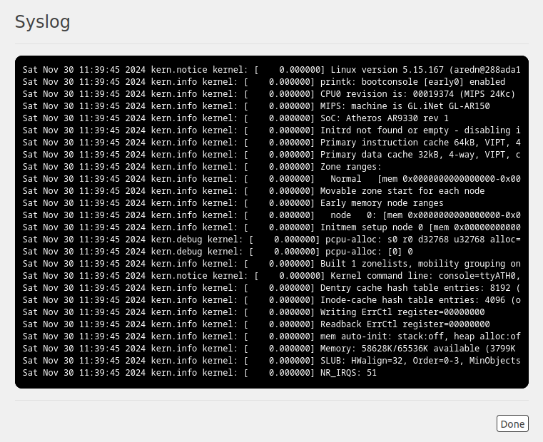 View Syslog