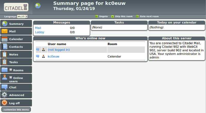 Citadel Web Interface
