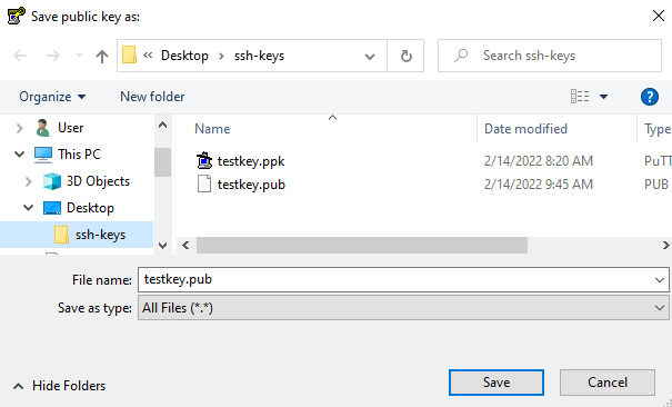 Save key files