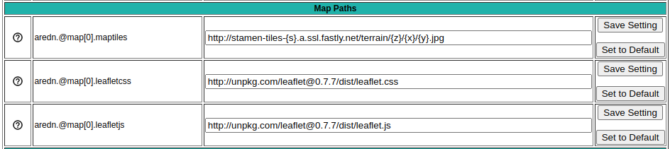 Advanced Configuration - map paths