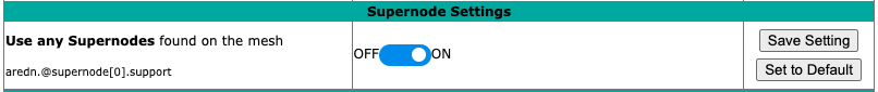 Advanced Configuration - Supernode Support